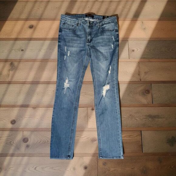 Men’s Ring of Fire Distressed Skinny Jeans Size 34x30 - Picture 1 of 8